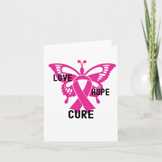 Carte Love Hope Cure, Sensibilisation au cancer du sein (Devant)