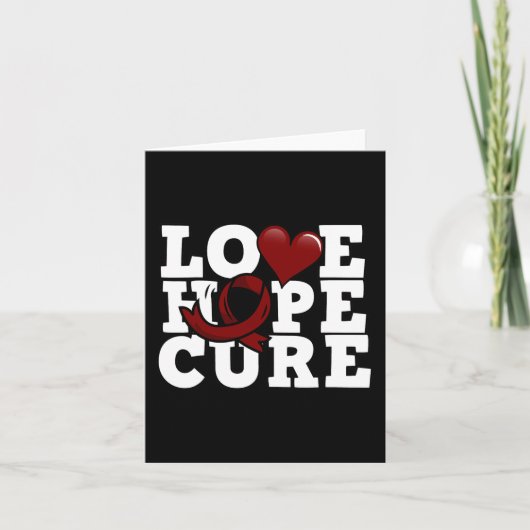 Carte Love Hope Cure - Sensibilisation aux cellules de f (Devant)