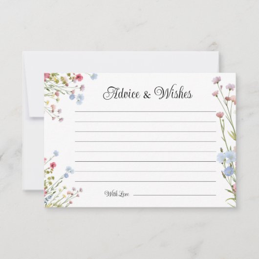 Carte Love in Bloom Fleur sauvage Conseils et Wish Card (Devant)