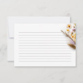 Carte Love in Bloom Fleur sauvage Fête des mariées Recet (Dos)