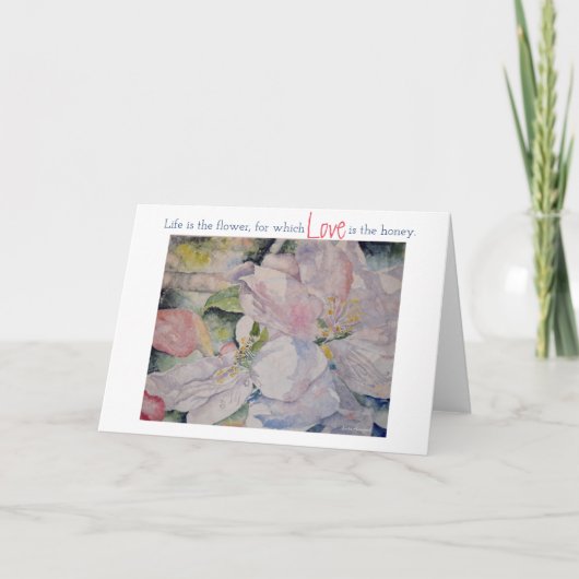 Carte Love Inspiration Floral Art Greeting Card (Devant)