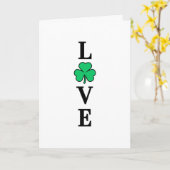 Carte LOVE Irlande Clover Shamrock Tout usage Vide (Fleur jaune)