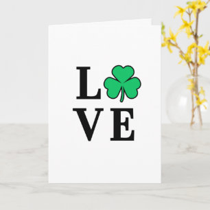 Carte LOVE irlande irlandaise tout usage blanc