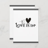 Carte love is in the air (Devant / Derrière)