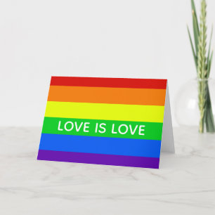 Carte Love is Love Gay Pride LGBTQ Beautiful