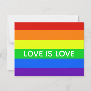 Carte Love is Love Gay Pride LGBTQ Beautiful