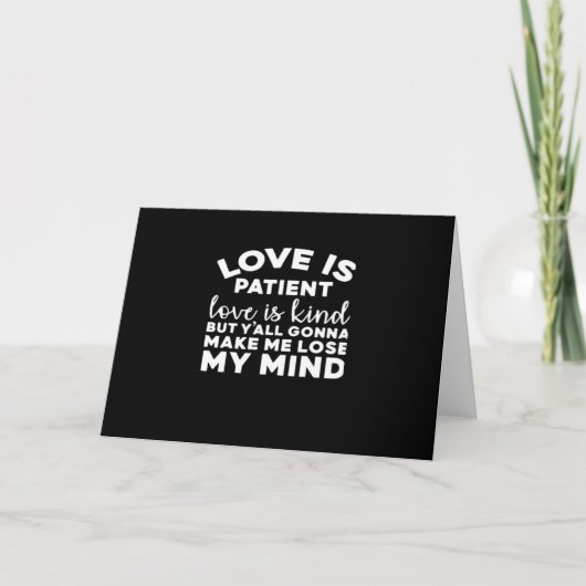 Carte Love Is Patient Love Is Kind Funny Christian Weddi (Devant)
