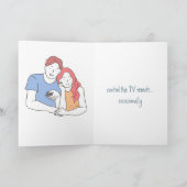 Carte Love Joke Modern Cute Couple Funny Valentines Day (Intérieur)