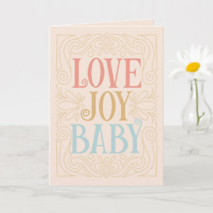 Carte Love Joy Baby - Félicitations pour le nouveau bébé