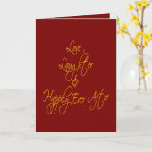 Carte Love Laughter And Happily Ever After Romantic  (Fleur jaune)