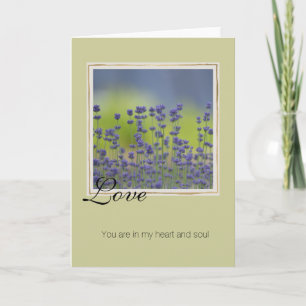 Carte Love Lavender Flowers
