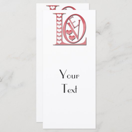 Carte Love Letters With Hearts par Shirley Taylor (Devant / Derrière)