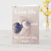 Carte Love life- citations positives -carte postale (Fleur jaune)