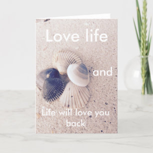 Carte Love life- citations positives -carte postale