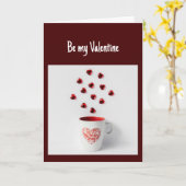 Carte Love Like a Warm Cup of Coffee Fun Valentine (Fleur jaune)