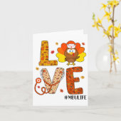 Carte Love Nurse Life Fall Mbu Nurse Turkey Thanksgiving (Fleur jaune)