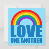 Carte Love One Another Rainbow Christian Card (Devant)