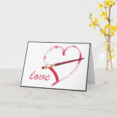 Carte Love Paint Brush Blank Greeting (Fleur jaune)