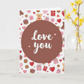 Carte Love Pattern Heartfelt Card (Fleur jaune)