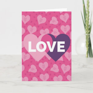 Carte Love Paw Prints Hearts