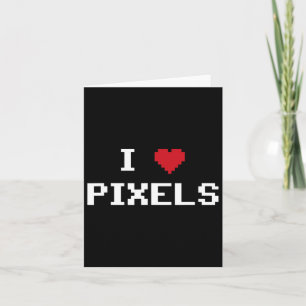 Carte Love Pixels C64 Ventilateurs Coeur Jeu Chemise Drô