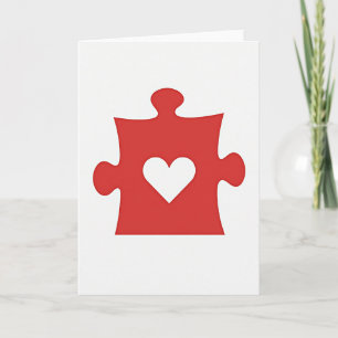 Carte Love Puzzle Heart