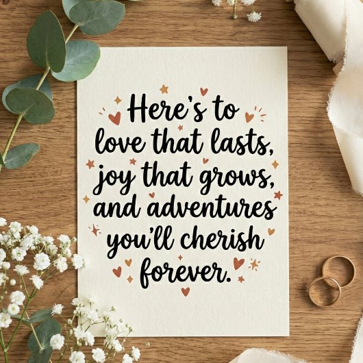 Carte Love Quote Wedding Engagement Party