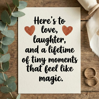 Carte Love Quote Wedding Engagement Party