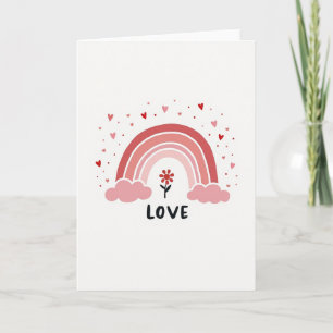 Carte Love Rainbow Hearts