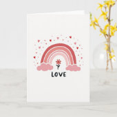 Carte Love Rainbow Hearts (Fleur jaune)