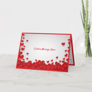Carte Love & Red Hearts Saint Valentin Romance
