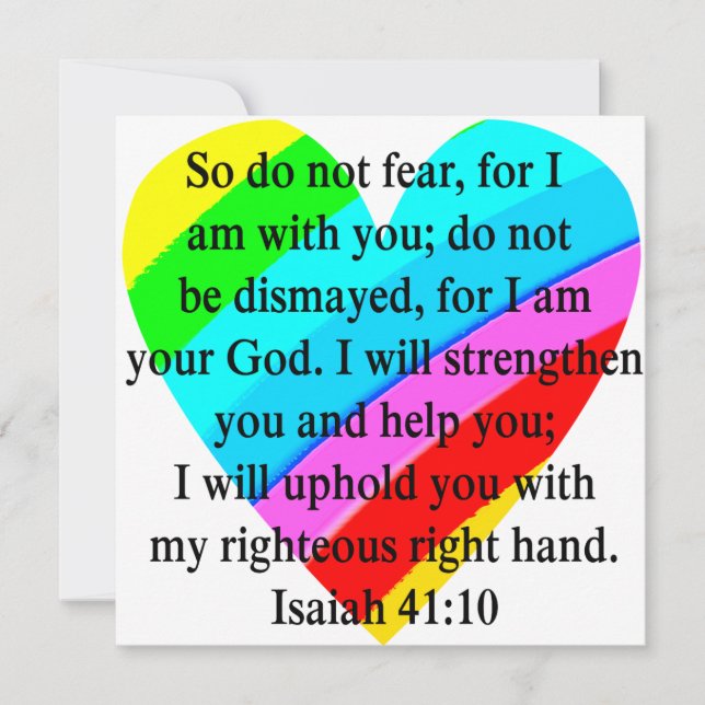 CARTE LOVE REMPLIE ISAIAH 41:10 CONCEPTION (Devant)