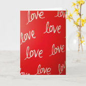 Carte Love Repeated Crimson Red Card (Fleur jaune)