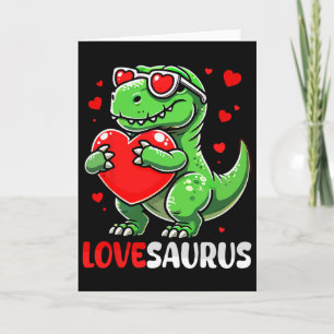Carte Love Saurus Mignon T-rex Cœurs de célibataires Sai