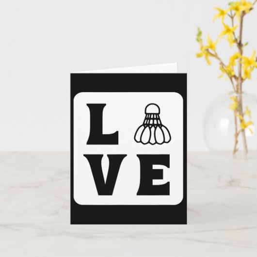 Carte Love Shuttle Dminton (Fleur jaune)