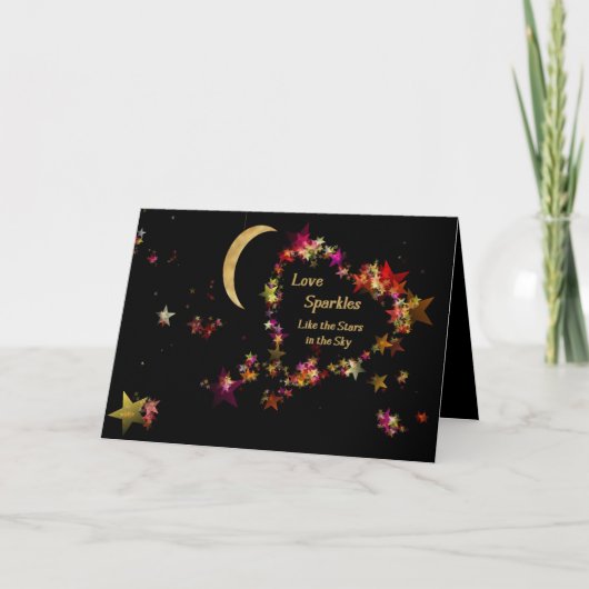 Carte Love Sparkles with Stars (Devant)