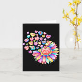 Carte Love Sunflower Hearts Candy Valentines Day Womens  (Fleur jaune)