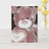 CARTE LOVE TEDDY BABY ADOPTION FÉLICITES (Fleur jaune)