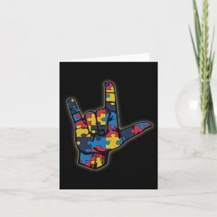 Carte Love Tee Langue des Signes Sensibilisation à l'aut