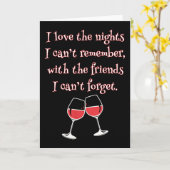 Carte Love The Nights I Can't Remember With Friends I Ca (Fleur jaune)