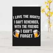 Carte Love The Nights I Can't Remember With Friends I Ca (Fleur jaune)