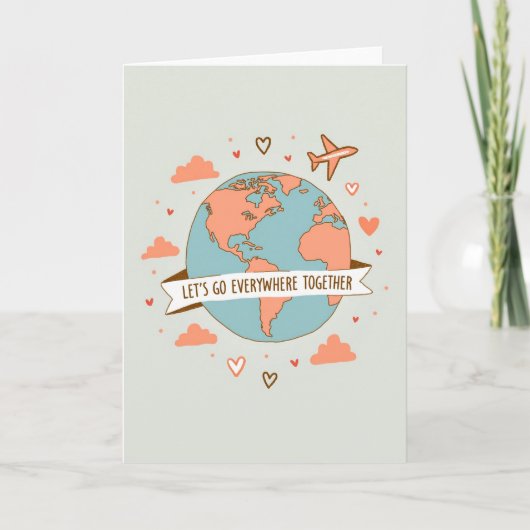 Carte Love Travel Adventure Together Card (Devant)