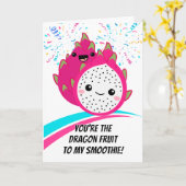 Carte Love Tropical Dragon Fruit Couple (Fleur jaune)