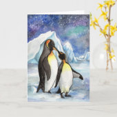 Carte Love Under the Stars - Les amateurs de pingouins (Fleur jaune)