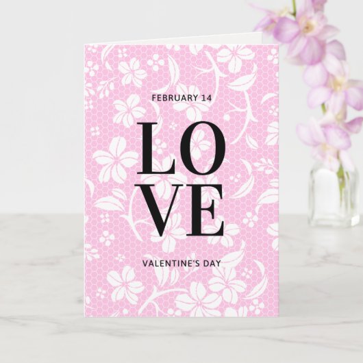 Carte LOVE Valentine's Day (Orchidée)