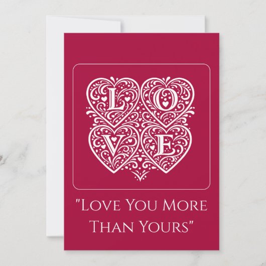 Carte Love Valentines Day Cards – Romantic Love letters (Devant)