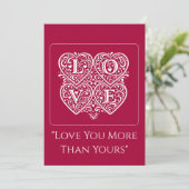 Carte Love Valentines Day Cards – Romantic Love letters (Debout devant)