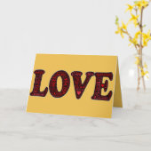 Carte LOVE word and emoji art creation with deep meaning (Fleur jaune)