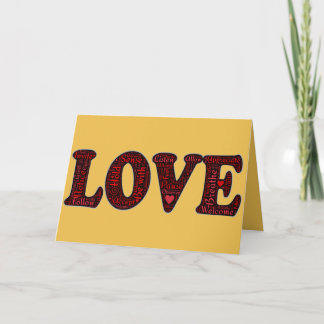 Carte LOVE word and emoji art creation with deep meaning