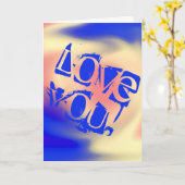 Carte Love You! (Fleur jaune)
